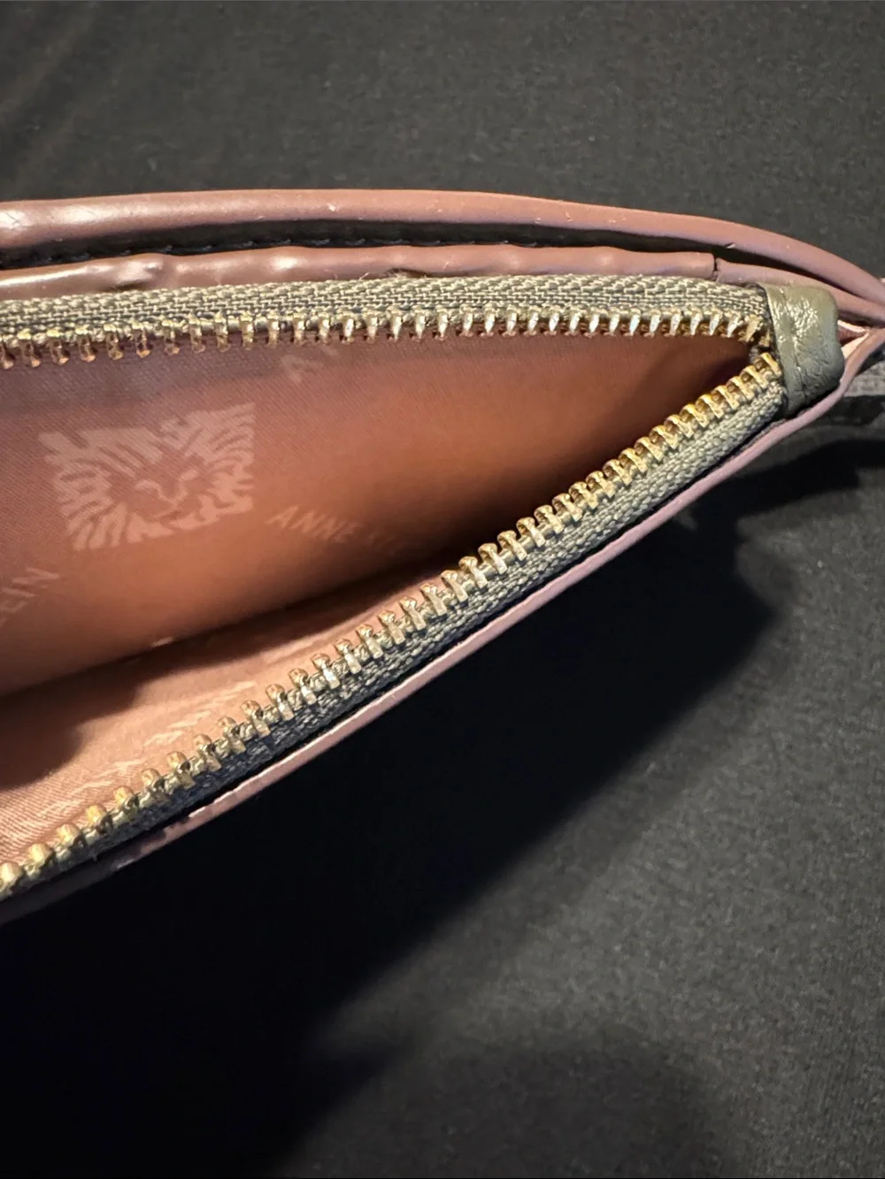 Anne Klein Olive Card Holder Wristlet with Coin Pouch